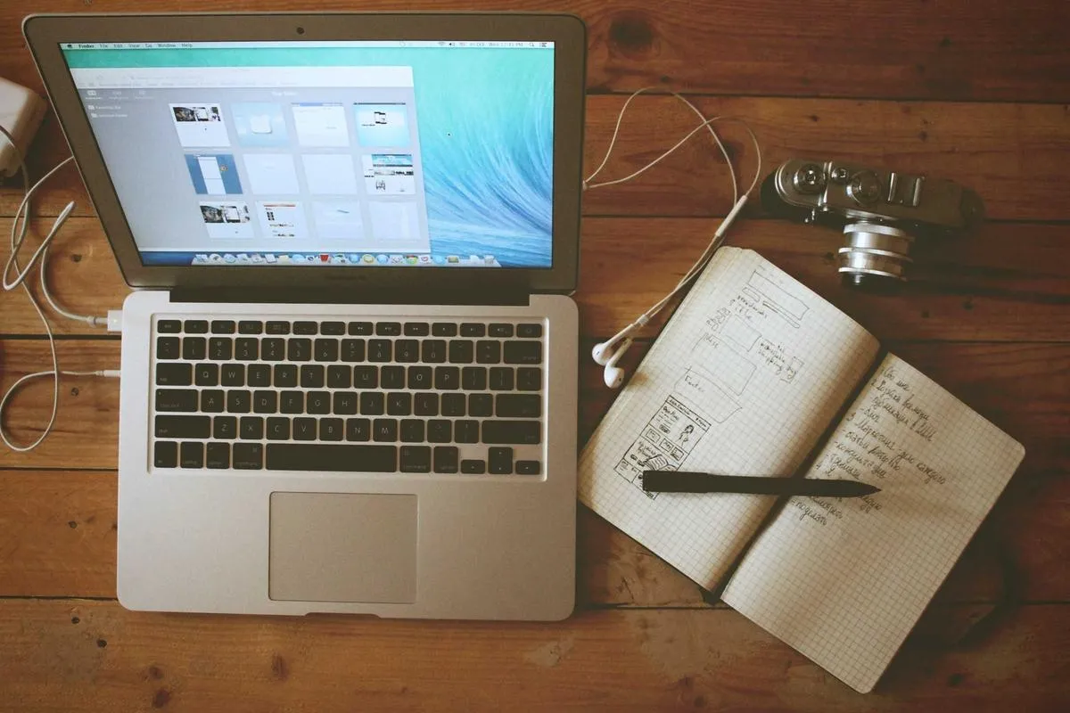 A laptop showing search results, representing local SEO for a small business